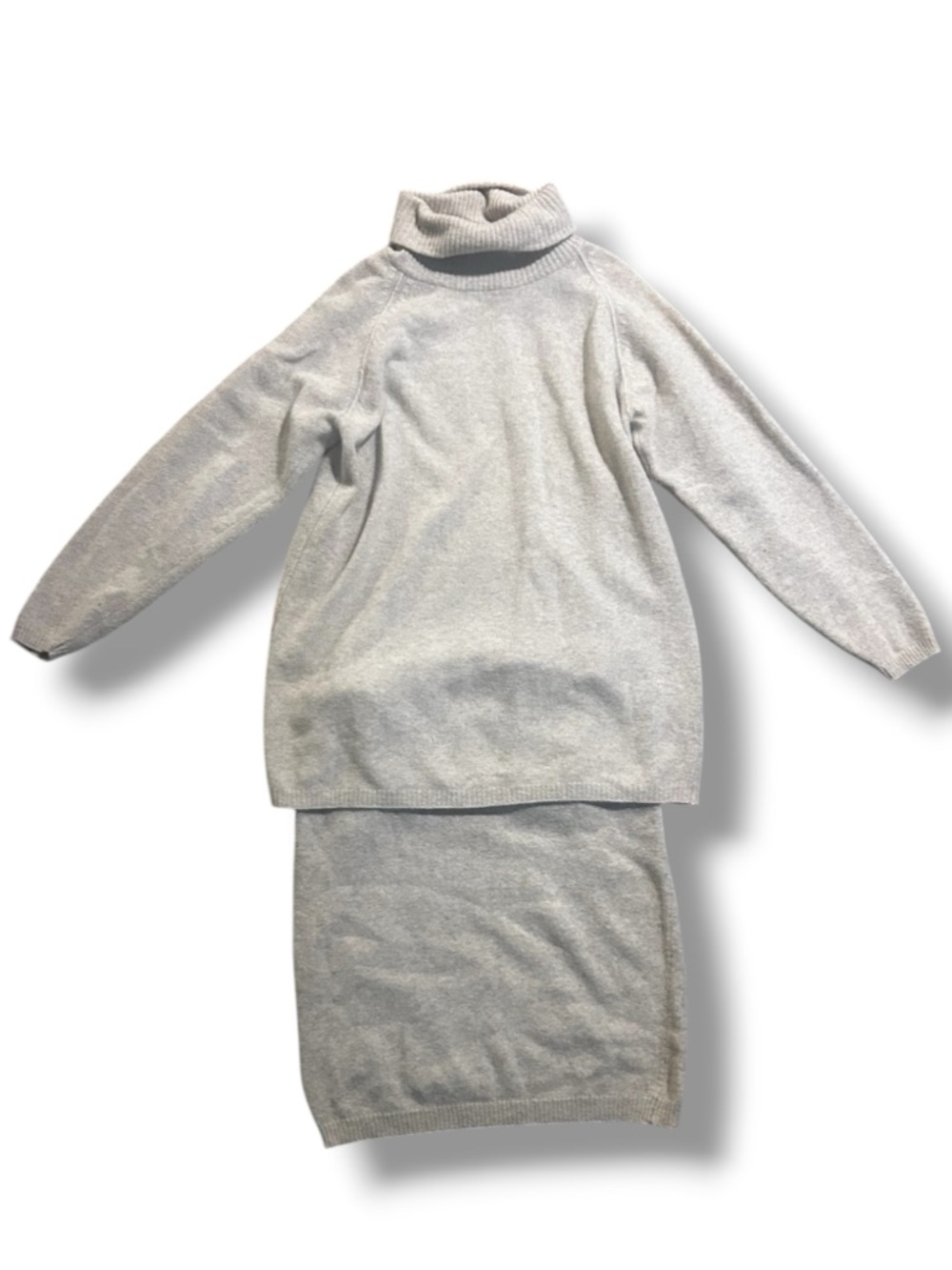 Jeanne Pierre knit Lambswool Angora Turtleneck and skirt set